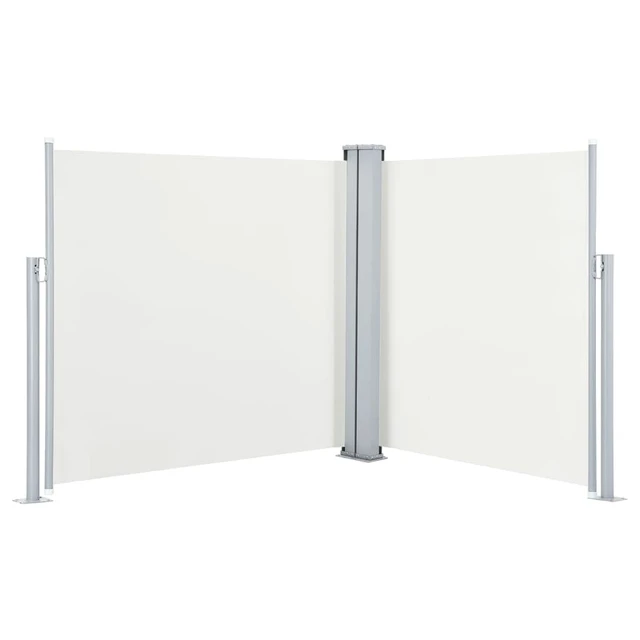 Alt view image 15 of 15 - vidaXL Retractable Side Awning Patio Folding Privacy Screen Cream 47.2"x236.2"