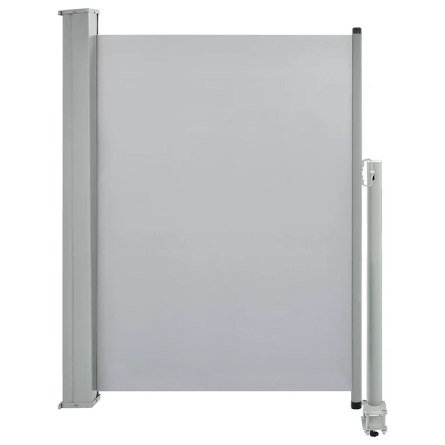 Alt view image 14 of 14 - vidaXL Patio Retractable Side Awning 39.4"x118.1" Gray Screen Shade Blind