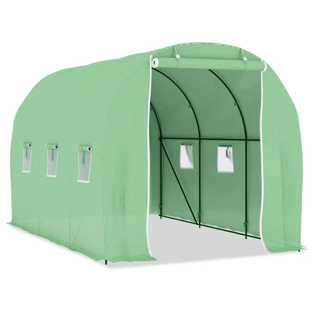 Alt view image 14 of 14 - vidaXL Greenhouse Outdoor Grow House Green House for Plant Growing Gardening