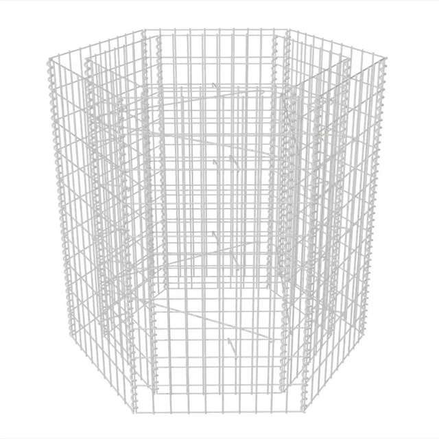 Alt view image 17 of 17 - vidaXL Gabion Raised Bed 39.4" Hexagonal Raised Plant Flower Veg Garden Box