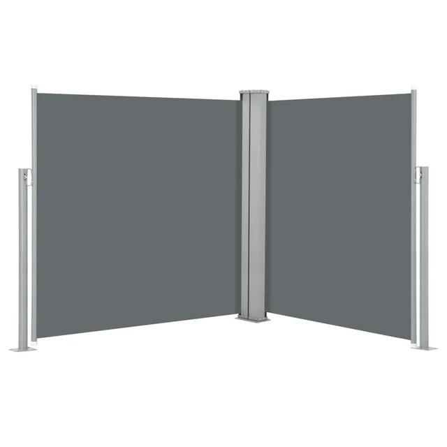 Alt view image 14 of 14 - vidaXL Retractable Side Awning Folding Privacy Screen Anthracite 55.1"x236.2"