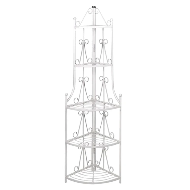 Alt view image 8 of 8 - vidaXL Plant Stand 5-Tier Plant Rack Shelves Flower Pot Stand Black Steel
