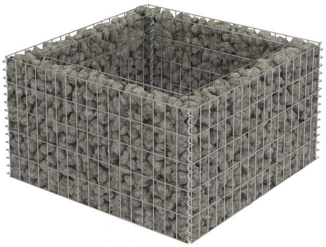 Alt view image 11 of 11 - vidaXL Gabion Raised Bed Galvanized Steel 35.4" Raised Garden Bed Flower Box
