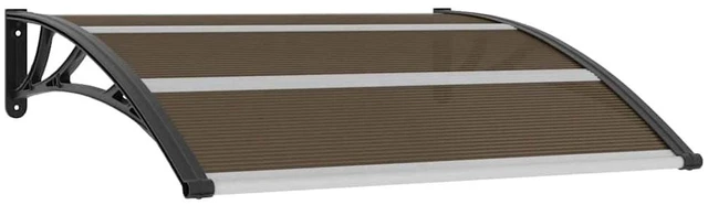 Alt view image 14 of 14 - vidaXL Door Canopy, Front Door Canopy for Protection, Porch Canopy for Outdoor, Weather-Resistant Polycarbonate Cover, 47.2"x39.4", Black