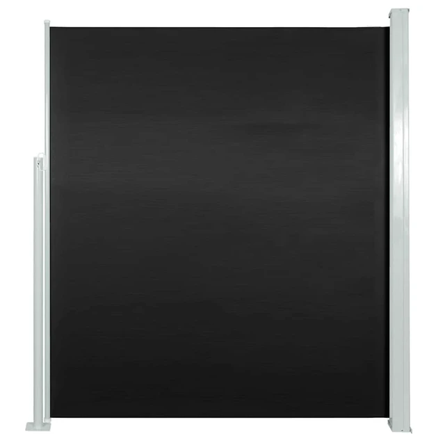 Alt view image 19 of 19 - vidaXL Patio Retractable Side Awning 55.1"x197" Black Sunshade Privacy Divider