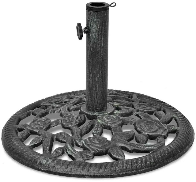 Alt view image 11 of 11 - vidaXL Umbrella Base Cast Iron 26 lb 19"