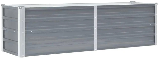 Alt view image 14 of 14 - vidaXL Garden Raised Bed Open Bottom Galvanized Steel 63" Gray DIY Garden Bed