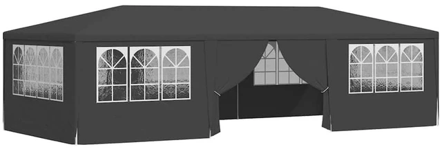 Alt view image 13 of 13 - vidaXL Professional Party Tent with Side Walls 29.5' Anthracite 90 g/m² Canopy