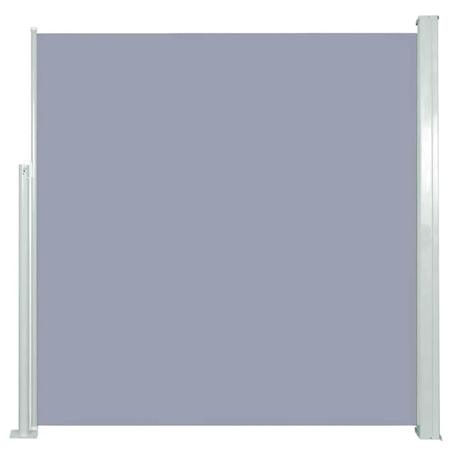 Alt view image 14 of 14 - vidaXL Retractable Side Awning Outdoor Folding Privacy Screen 55.1"x118.1" Gray