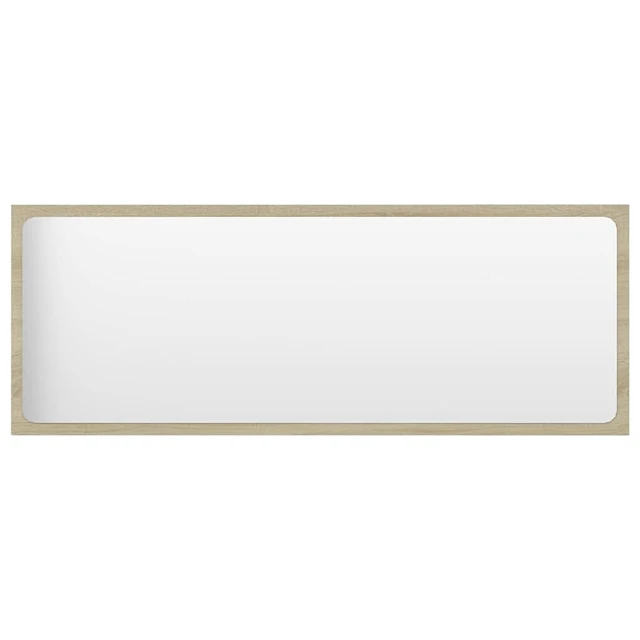 Alt view image 9 of 9 - vidaXL Mirror Vanity Mirror Wall Mounted Bath Mirror Sonoma Oak Engineered Wood