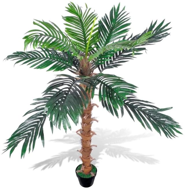 Alt view image 5 of 5 - vidaXL Artificial Plant Fake Plant Faux Plant Coconut Palm Tree with Pot 55.1"