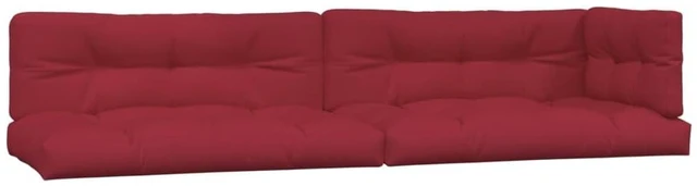 Alt view image 11 of 11 - vidaXL Chair Cushion 5 Pcs Outdoor Pallet Seat Cushion Sofa Pad Wine Red Fabric