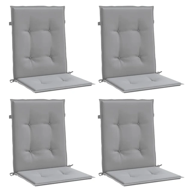Alt view image 15 of 15 - vidaXL Chair Cushion 4 Pcs Outdoor Patio Chair Cushion Pad Gray Oxford Fabric