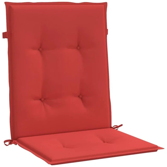 Alt view image 15 of 15 - vidaXL Garden Chair Cushions 4 pcs Red 39.4"x19.7"x1.6"