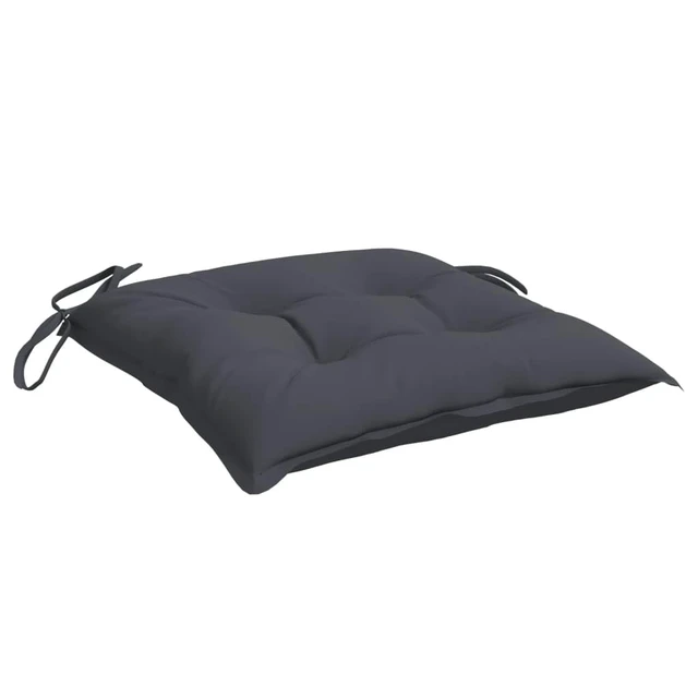 Alt view image 9 of 9 - vidaXL Chair Cushions 4 pcs Anthracite 15.7"x15.7"x2.8" Fabric