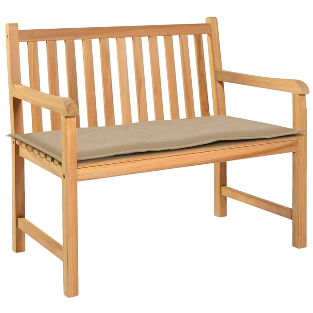 Alt view image 17 of 17 - vidaXL Garden Bench Cushion Beige 100x50x4 cm Oxford Fabric