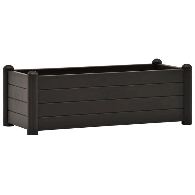 Alt view image 9 of 9 - vidaXL Garden Raised Bed PP Anthracite 39.4"x16.9"x13.8"