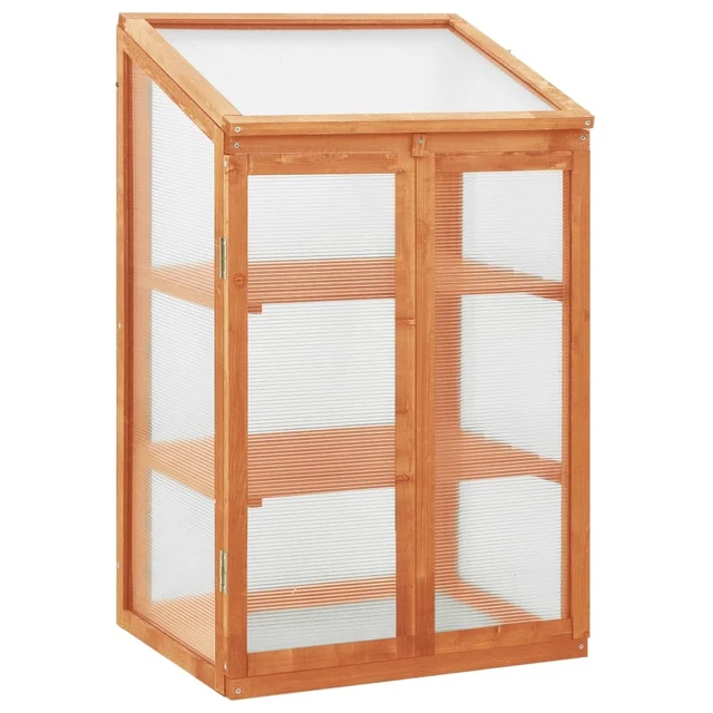 Alt view image 14 of 14 - vidaXL Greenhouse Outdoor Grow House Green House for Plant Growing Firwood
