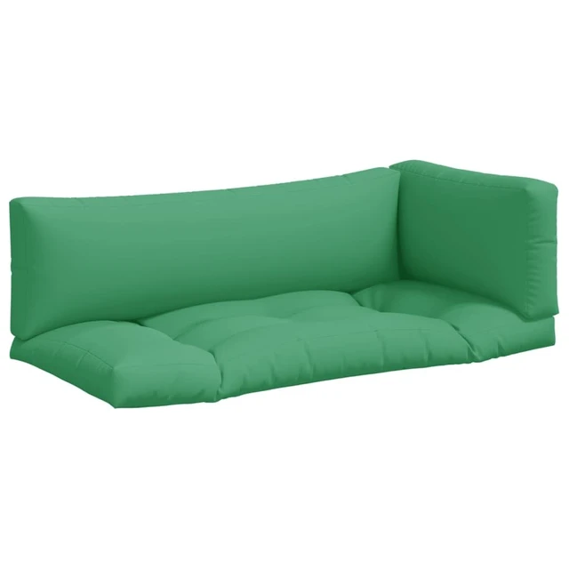 Alt view image 14 of 14 - vidaXL Chair Cushion 3 Pcs Outdoor Pallet Seat Cushion Sofa Pad Green Fabric