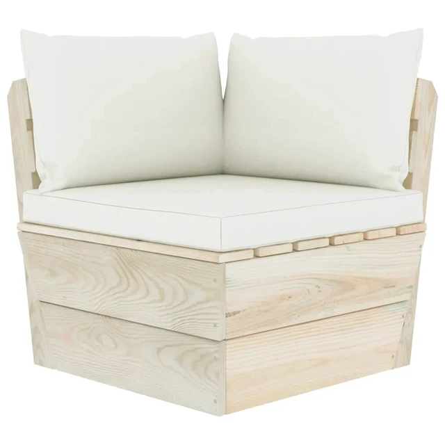 Alt view image 15 of 15 - vidaXL Chair Cushion 3 Pcs Outdoor Seat Cushion Pad Cream White Oxford Fabric