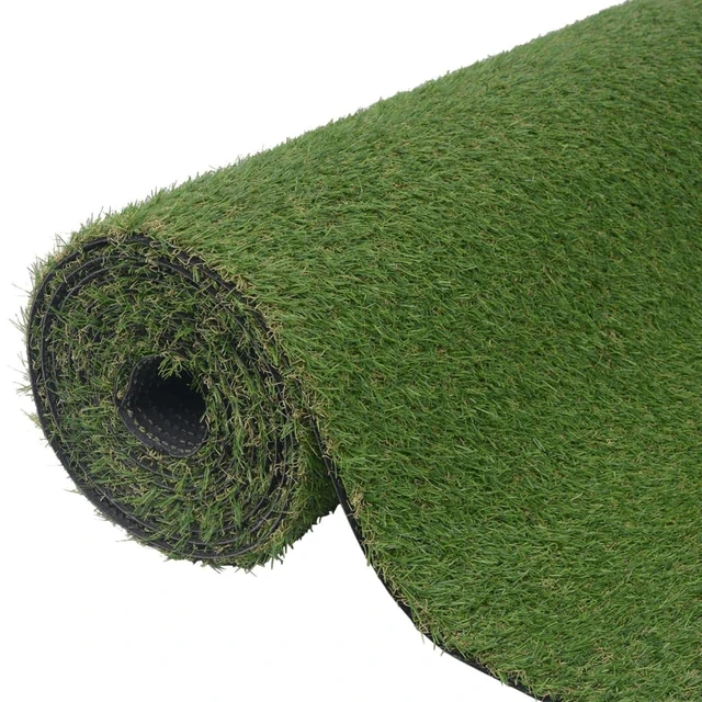 Alt view image 7 of 7 - vidaXL Artificial Grass Fake Grass Artificial Turf Carpet 3.3'x49.2'/0.8" Green
