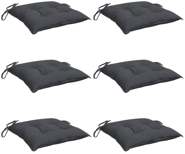 Alt view image 20 of 20 - vidaXL Chair Cushion 4 Pcs Outdoor Patio Seat Cushion Anthracite Oxford Fabric