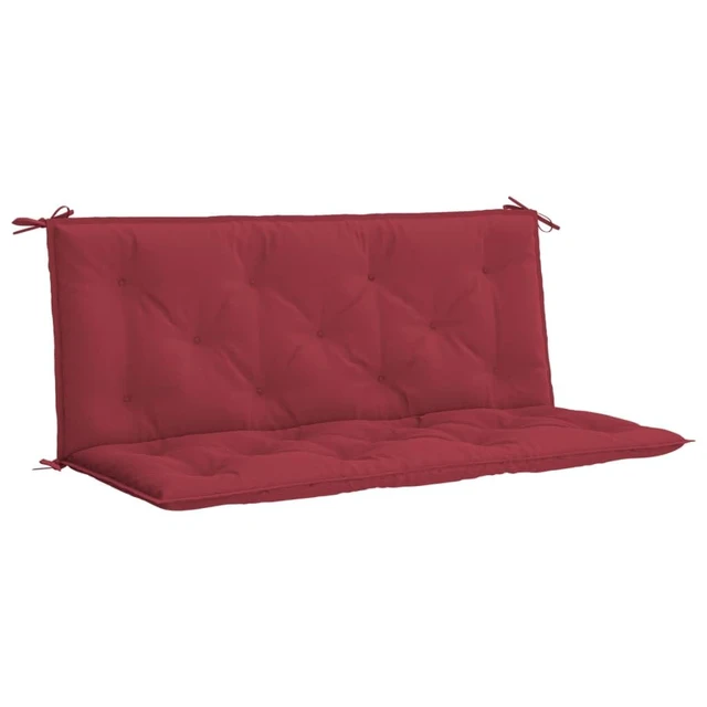 Alt view image 14 of 14 - vidaXL Indoor/Outdoor Bench Cushions 2 pcs, Patio Loveseat Cushions, Porch Swing Seat Cushions, Non-slip, Water-Repellent, Breathable, Resilient, Wine Red 47.2"x19.7"x2.8" Oxford Fabric