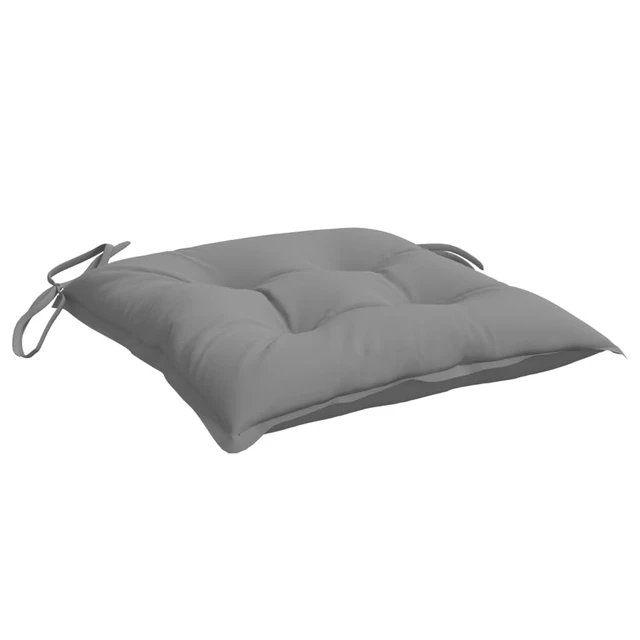 Alt view image 9 of 9 - vidaXL Chair Cushions 4 pcs Gray 15.7"x15.7"x2.8" Fabric