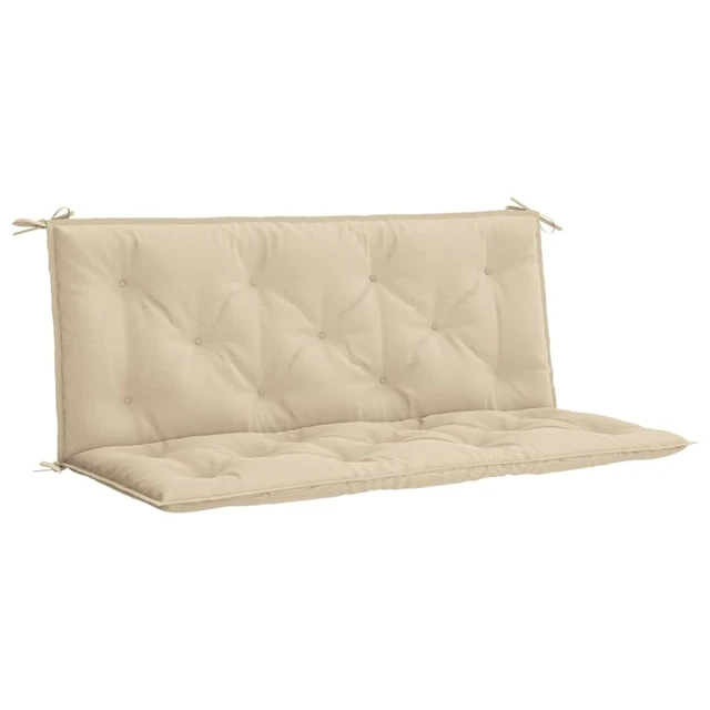 Alt view image 14 of 14 - vidaXL Indoor/Outdoor Bench Cushions 2 pcs, Patio Loveseat Cushions, Porch Swing Seat Cushions, Non-slip, Water-Repellent, Breathable, Resilient, Beige 47.2"x19.7"x2.8" Oxford Fabric