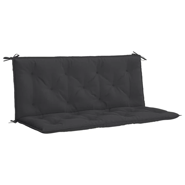 Alt view image 14 of 14 - vidaXL Indoor/Outdoor Bench Cushions 2 pcs, Patio Loveseat Cushions, Porch Swing Seat Cushions, Non-slip, Water-Repellent, Breathable, Resilient, Black 47.2"x19.7"x2.8" Oxford Fabric