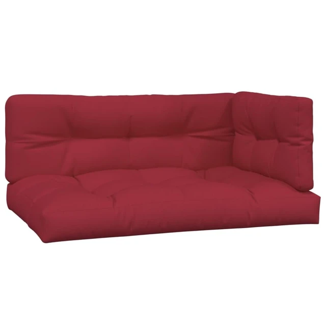 Alt view image 18 of 18 - vidaXL Pallet Sofa Cushions 3 pcs Wine Red