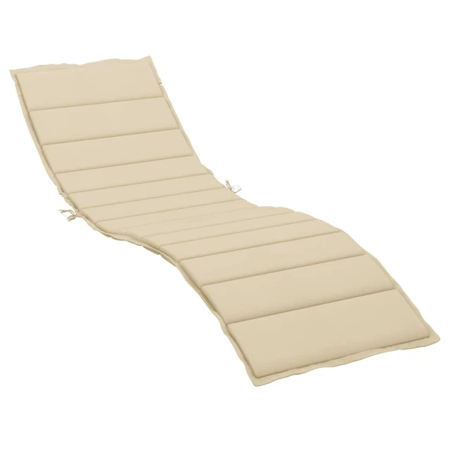 Alt view image 15 of 15 - vidaXL Sun Lounger Cushion Beige Oxford fabric (100% polyester)