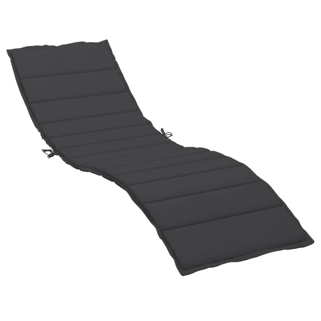 Alt view image 15 of 15 - vidaXL Patio Cushion Outdoor Sun Lounger Chair Cushion Black Oxford Fabric