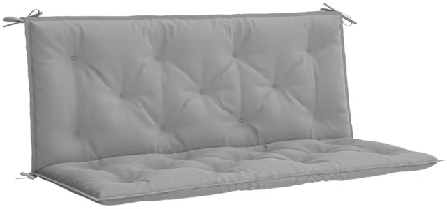 Alt view image 14 of 14 - vidaXL Indoor/Outdoor Bench Cushions 2 pcs, Patio Loveseat Cushions, Porch Swing Seat Cushions, Non-slip, Water-Repellent, Breathable, Resilient, Gray 47.2"x19.7"x2.8" Oxford Fabric