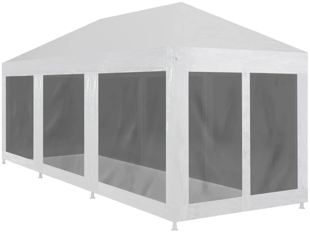 Alt view image 12 of 12 - vidaXL Party Tent with 8 Mesh Sidewalls 29.5' x 9.8'
