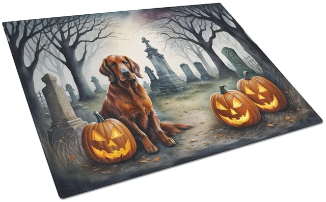 Main image of NEW Irish Setter Spooky Halloween Glass Cutting Board Decorative Tempered Glass Kitchen Cutting and Serving Board Large Size Cho