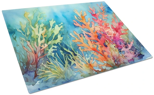 Main image of NEW Seaweed Glass Cutting Board Decorative Tempered Glass Kitchen Cutting and Serving Board Large Size Chopping Board