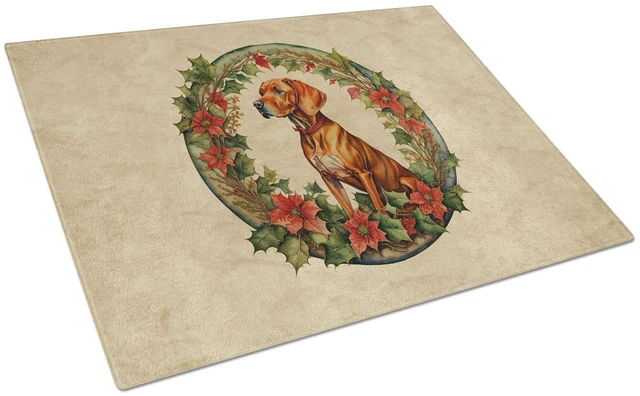 Main image of NEW Vizsla Christmas Flowers Glass Cutting Board Decorative Tempered Glass Kitchen Cutting and Serving Board Large Size Chopping