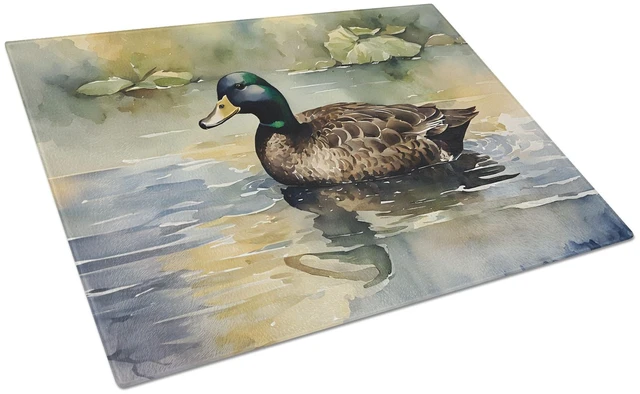 Main image of NEW American Black Duck Glass Cutting Board Decorative Tempered Glass Kitchen Cutting and Serving Board Large Size Chopping Boar