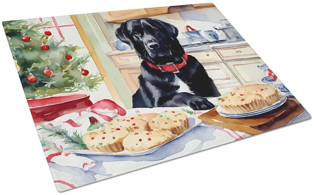 Main image of NEW Labrador Retriever Christmas Cookies Glass Cutting Board Decorative Tempered Glass Kitchen Cutting and Serving Board Large S