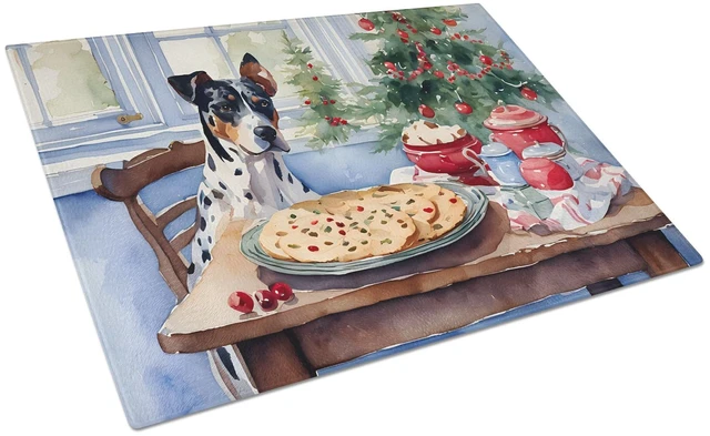 Main image of NEW Catahoula Christmas Cookies Glass Cutting Board Decorative Tempered Glass Kitchen Cutting and Serving Board Large Size Chopp