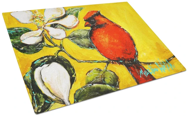 Main image of NEW Cardinal Ochre Glass Cutting Board Decorative Tempered Glass Kitchen Cutting and Serving Board Large Size Chopping Board
