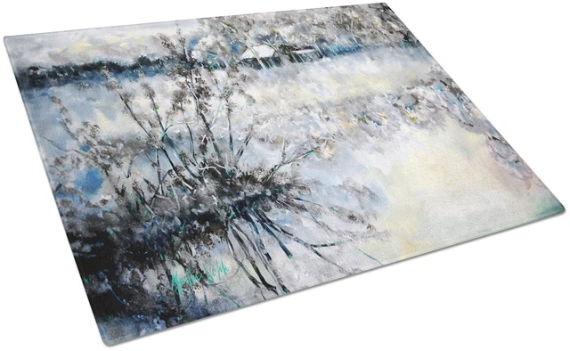 Main image of NEW Early Morning Glass Cutting Board Decorative Tempered Glass Kitchen Cutting and Serving Board Large Size Chopping Board