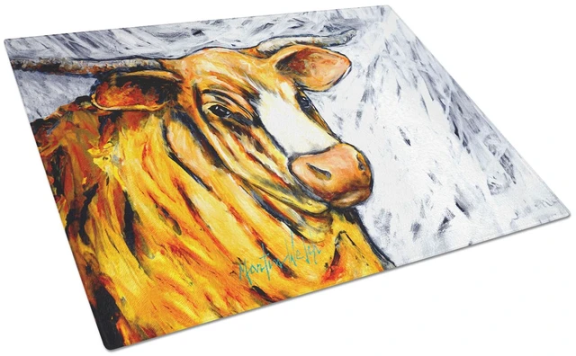 Main image of NEW Bully Glass Cutting Board Decorative Tempered Glass Kitchen Cutting and Serving Board Large Size Chopping Board