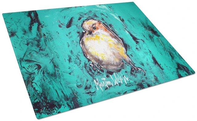 Main image of NEW EeewH Bird Glass Cutting Board Decorative Tempered Glass Kitchen Cutting and Serving Board Large Size Chopping Board