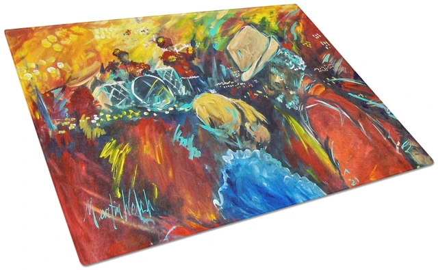 Main image of NEW Dance Glass Cutting Board Decorative Tempered Glass Kitchen Cutting and Serving Board Large Size Chopping Board
