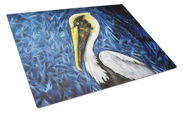 Main image of NEW Fierce Pelican Glass Cutting Board Decorative Tempered Glass Kitchen Cutting and Serving Board Large Size Chopping Board