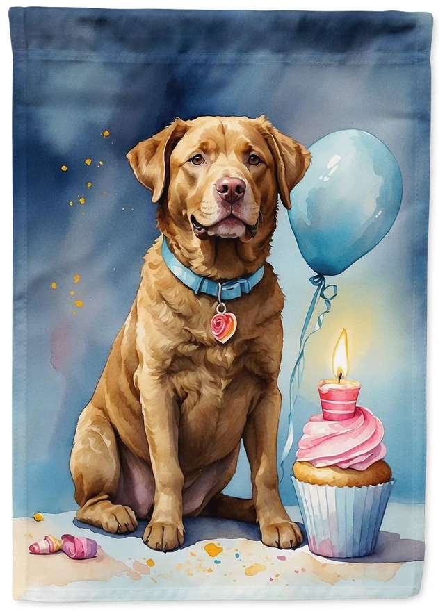 Main image of Chesapeake Bay Retriever Happy Birthday Garden Flag Mailbox Flag Decorative Yard Flag Banner Outside Patio Artwork Yard Flower B