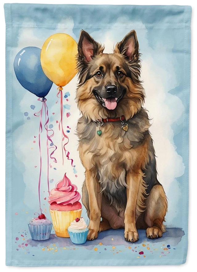 Main image of Belgian Tervuren Happy Birthday Garden Flag Mailbox Flag Decorative Yard Flag Banner Outside Patio Artwork Yard Flower Beds, Gar