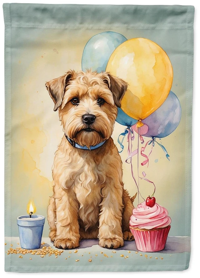 Main image of Wheaten Terrier Happy Birthday Garden Flag Mailbox Flag Decorative Yard Flag Banner Outside Patio Artwork Yard Flower Beds, Gard